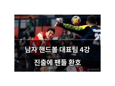 남자 핸드볼 대표팀 4강 진출에 팬들 환호