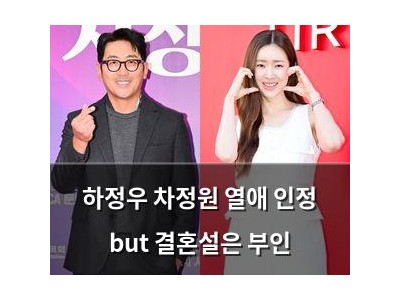 하정우 차정원 열애 인정 but 결혼설은 부인