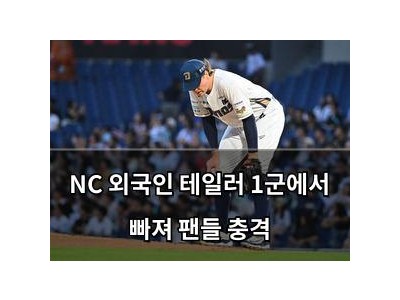 NC 외국인 테일러 1군에서 빠져 팬들 충격
